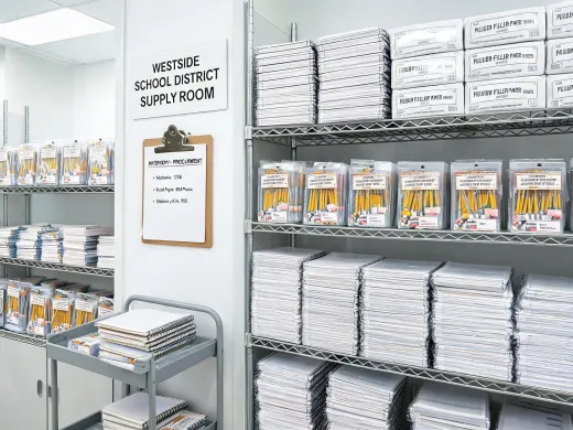 School notebook replenishment program